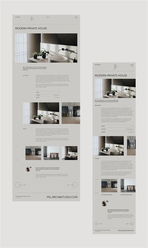 Psl Architects Website On Behance Web Layout Design Unique Website