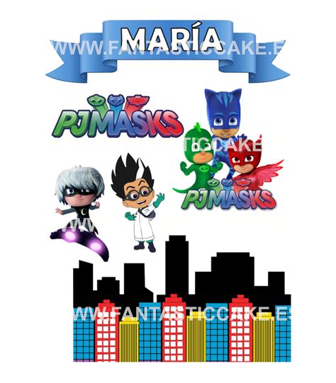 Toppers Pj Masks Envío 24h Fantastic Cake