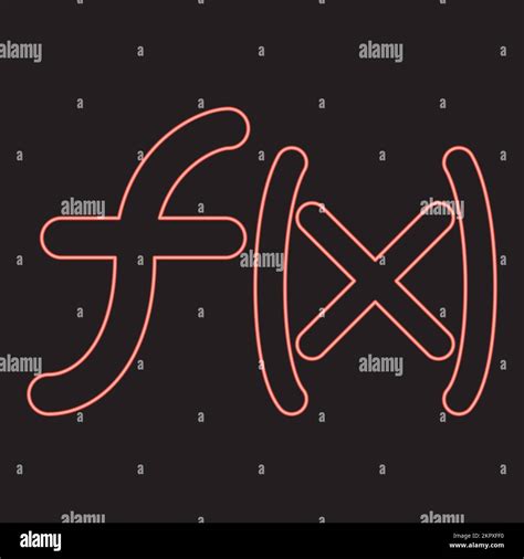 Neon Symbol Function Red Color Vector Illustration Image Flat Style Light Stock Vector Image