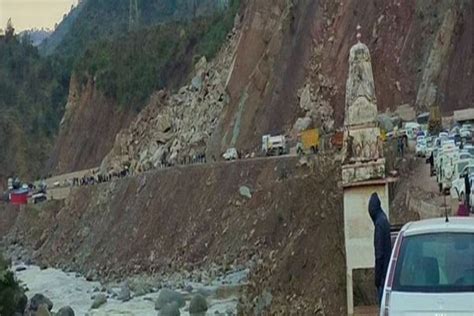 Jammu Kashmir Highway Blocked Due To Landslides Triggered By Heavy