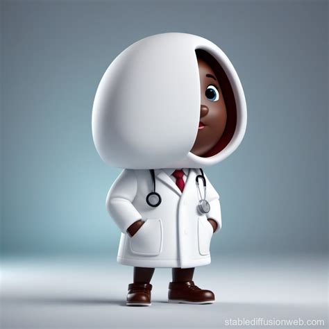 Liver Characters in White Coats: 3D Illustration | Stable Diffusion Online