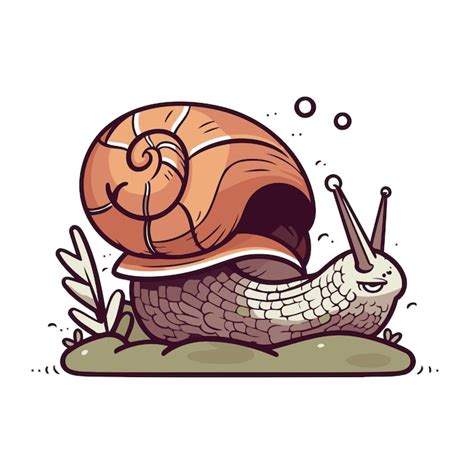 Icono De Dibujos Animados De Caracol Ilustraci N Vectorial De Un