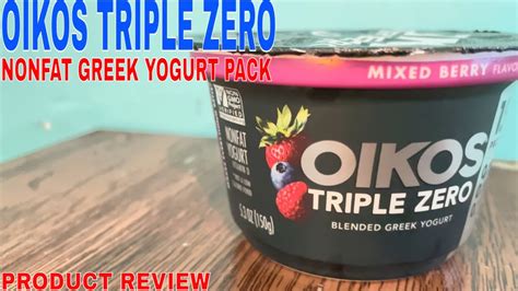 Oikos Triple Zero Mixed Berry Nonfat Greek Yogurt Pack Fat G