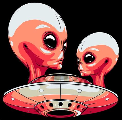 Ilustraci N De Icono De Vector De Dibujos Animados Ovni Alien Gena