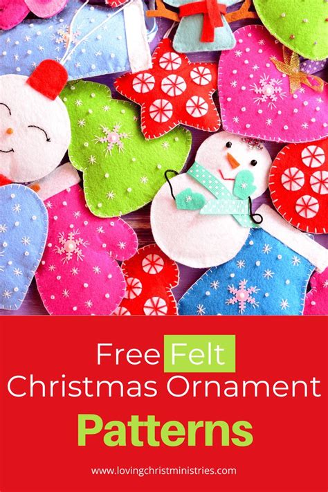 31 Free Christmas Felt Ornament Patterns Felt Crafts Christmas Felt