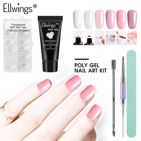 Ellwings Poly Gel Finger Nail Extension Crystal Jelly Polygel Nail Gel