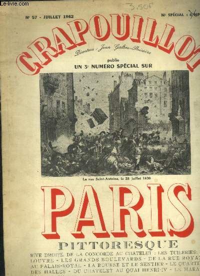 Crapouillot N57 juillet 1962 paris pittoresque 3ème numéro spécial