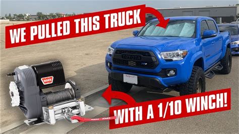 Watch The Rc Wd Warn Winch Pull A Full Size Truck Video