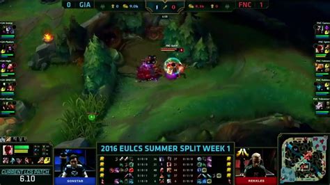 Giants Gaming Vs Fnatic L Eu Lcs Yaz Mevsimi Hafta G N L Gia