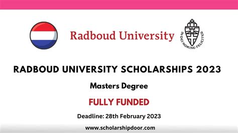 Radboud University Scholarships For International Students