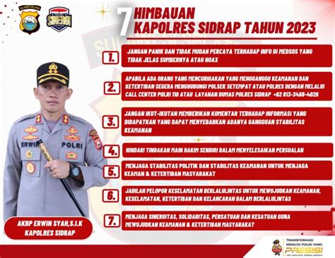 Menyikapi Berbagai Kejadian Kapolres Sidrap Keluarkan Himbaun