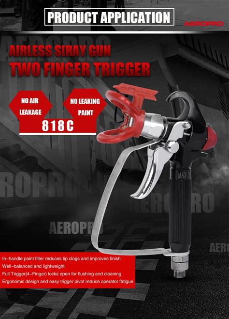 Aeropro 818c Professional Airless Pump Paint Spray Gun 3600psi High Pressure Spray Gun Airless