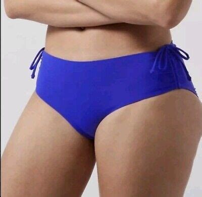 Athleta Cinch Full Bikini Bottom Size Xl Cerulean Blue Swimwear Swim