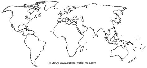 Blank World Map Image With White Areas And Thick Borders - B3C | Ecc ...