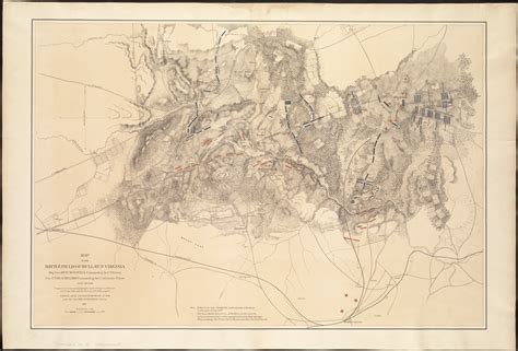 Map Of The Battlefield Of Bull Run Virginia Brig Gen Irvin Mcdowell Commanding The U S