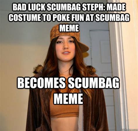 Bad Luck Scumbag Steph Made Costume To Poke Fun At Scumbag Meme