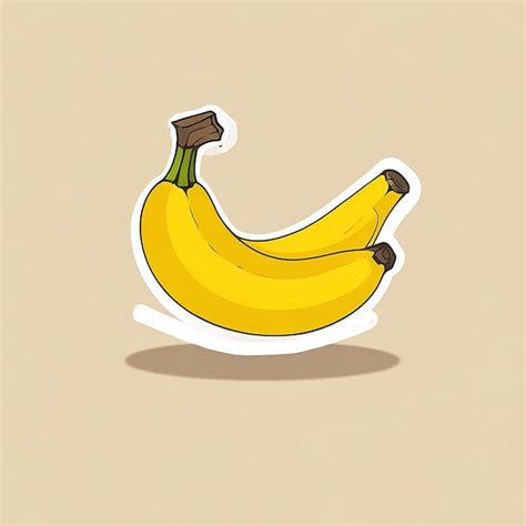 Banana Art Using Glasses Sticker Vector Icon Illustration Banana Cartoon Logo Fruit Icon Concept