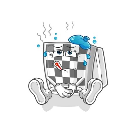 Premium Vector Chessboard Sick Vector Cartoon Character