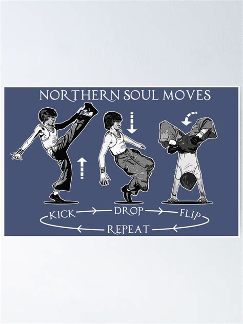 Northern Soul Funky Music Dance Moves Poster By Ice Tees Redbubble