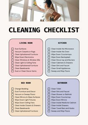 Free Printable Cleaning Checklist Templates Canva Nbkomputer