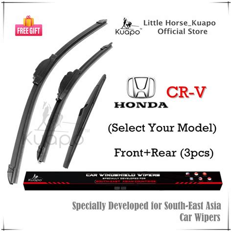 Front Rear 3pcs Honda CRV Wiper Blade Set For 1996 2024 Gen1 Gen2