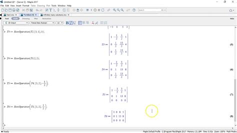 System Of Linear Equations With Infinitely Many Solutions Youtube