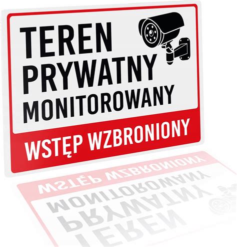 Tabliczka Teren Prywatny Monitorowany Pcv X Ceny I Opinie Ceneo Pl