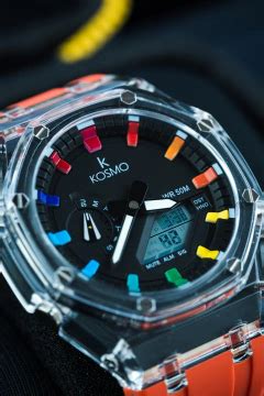 Reloj Kosmo K Doble Hora Edici N Limitada Naranja Rainbow