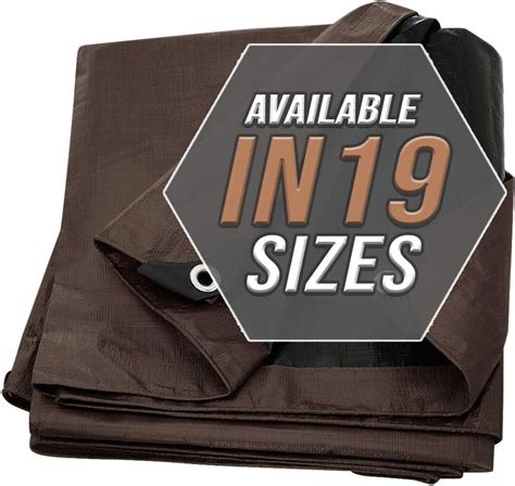 Tarp Cover Brown Black Heavy Duty Thick Material Waterproof Great For