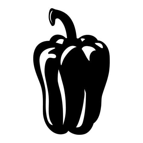 Bell Pepper silhouette icon isolated. Vector illustration 26767314 ...