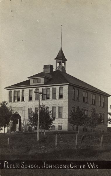 Public School Postcard Wisconsin Historical Society