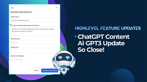 ChatGPT Content AI GPT3 Update So Close! - HighLevel