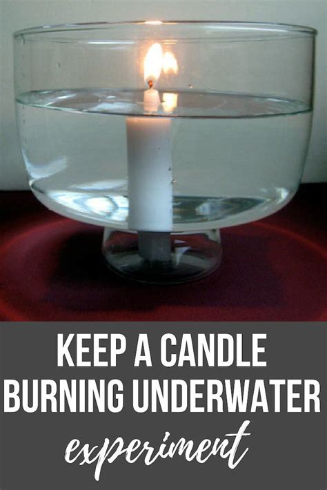 Keep A Candle Burning Underwater Activity Education Science