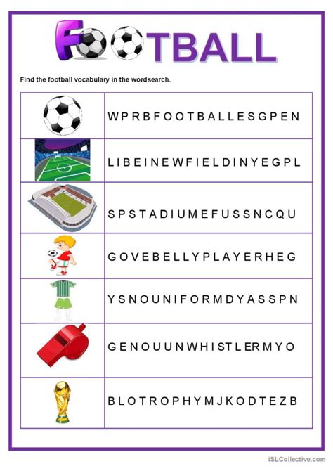 Football Esl Worksheet By Totya F Worksheets Library