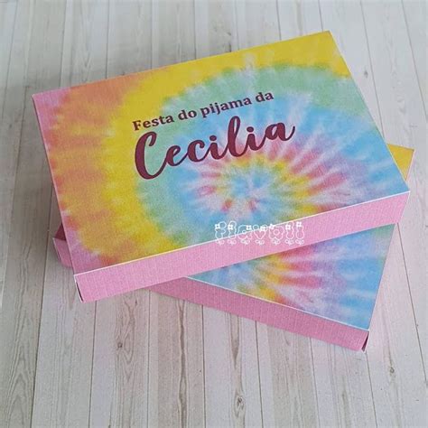 Flavoli Papelaria Personalizada Caixa Para Kitkat Festa Tie Dye Em