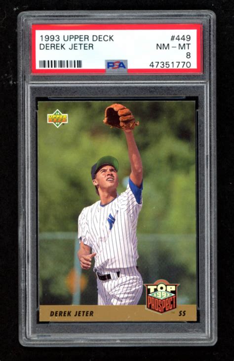 Derek Jeter 1993 Upper Deck 449 RC PSA 8 Pristine Auction