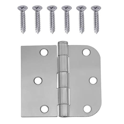 Everbilt 3 Inch With Square Corners Polished Chrome Door Hinge 2 Pack The Home Depot Canada