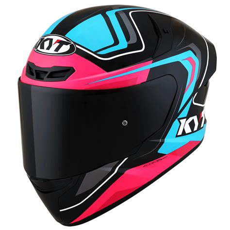 Kyt Tt Course Overtech Black Fuxia Full Face Motorcycle Helmet Moto