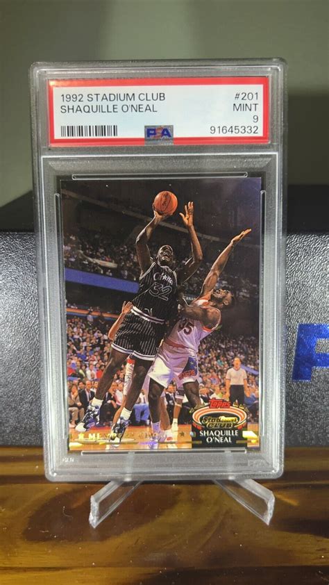 1992 93 Topps Stadium Club Members Choice 201 Shaquille O Neal PSA 9