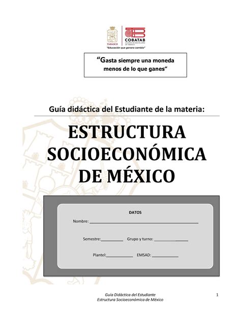 Quinto Semestre Gu A Did Ctica Del Estudiante Estructura Socio