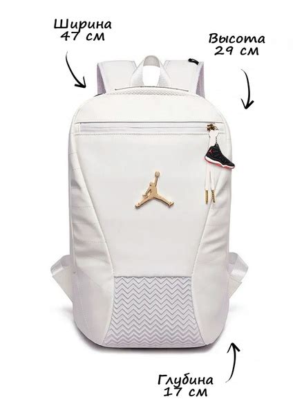 Рюкзак Nike Jordan белый для спорта и города - купить с доставкой по ...
