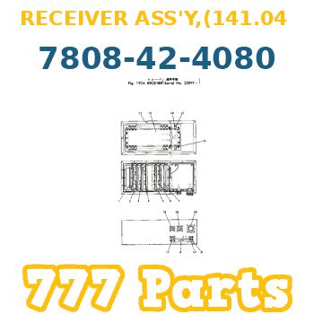 7808 42 4080 Komatsu RECEIVER ASS Y 141 04 MHZ