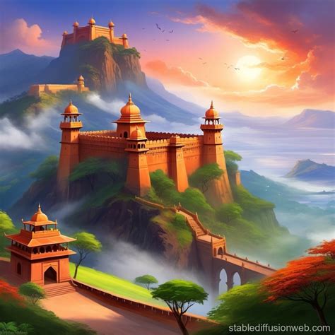 Shivaji Maharaj's Fort | Stable Diffusion Online