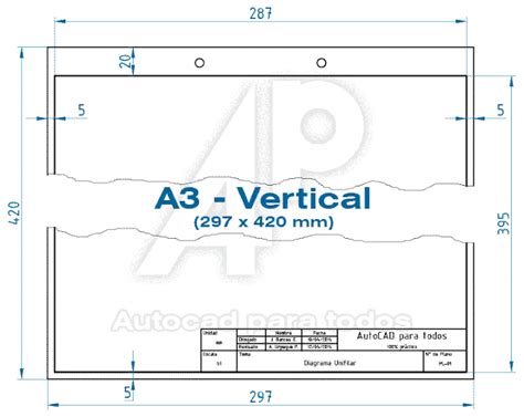 AutoCAD para todos Plantilla de impresión DWT para milímetros