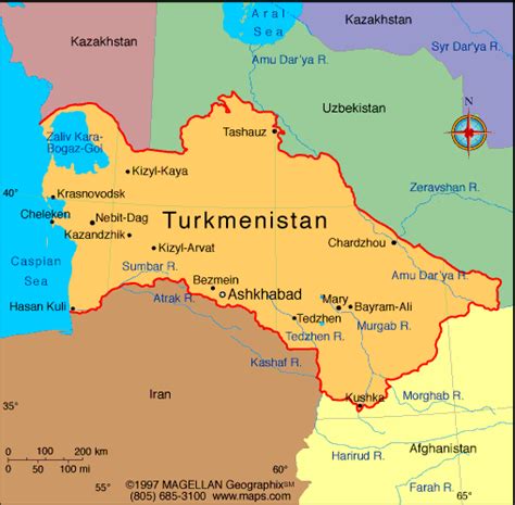 Map Of Turkmenistan