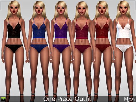 The Sims Resource S4 One Piece Lace Lingerie