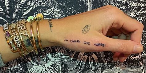 Influencer Chiara Ferragnis Inspiring Hand Tattoo Photos Popsugar Beauty