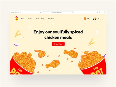 Chicken Republic Clone - Hero Section by Maimunah Awotundun on Dribbble