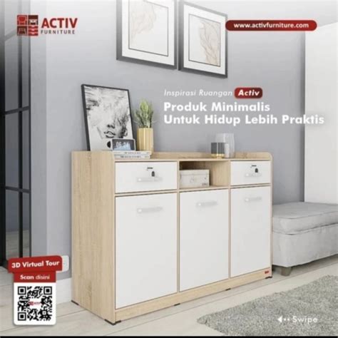 Jual Buffet Serbaguna Rak Tv Meja Tv Sideboard Spin Active Shopee