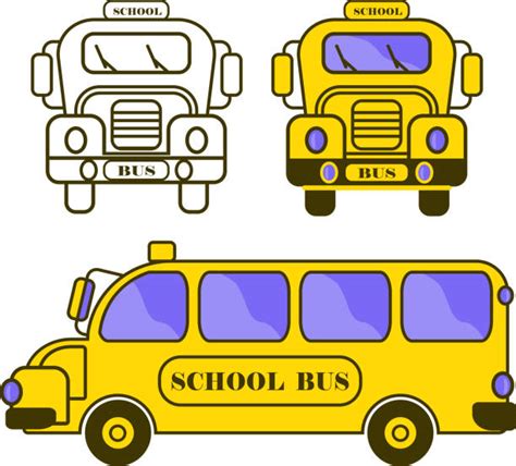 School Bus Outline Clip Art Illustrations, Royalty-Free Vector Graphics ...